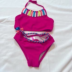 Betsy Johnson Bikini Fuscia Girls size 4